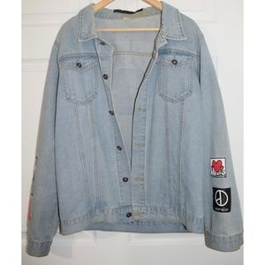 Vintage Denim Jacket with patches
